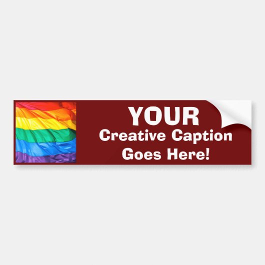 Solid Pride - Gay Pride Flag Closeup Bumpersticker (Voorkant)