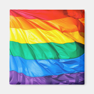 Solid Pride - Gay Pride Flag Closeup Magneet