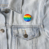 Solid Pride - Gay Pride Flag Closeup Ronde Button 3,2 Cm (In situ)