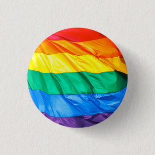 Solid Pride - Gay Pride Flag Closeup Ronde Button 3,2 Cm