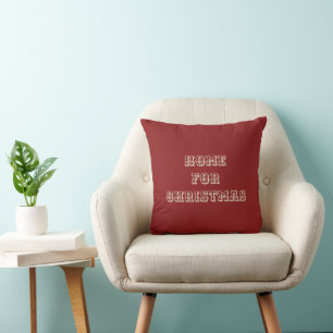 Solid Red Country Chic & Home voor kerstscript Kussen