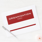 Solid Red White Naam Tag Labels (Envelop)