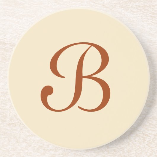 Solid-reeks — Ecru en bruin onderzetter (Voorkant)