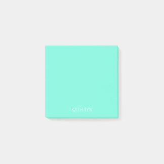 solid rich royal mint green post-it® notes