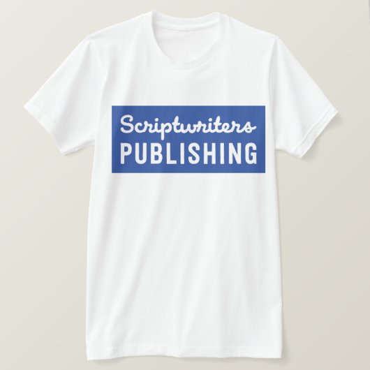 Solid Royal Blue Scriptwriters T-shirt (Design voorkant)