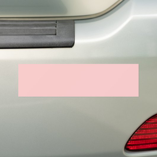 Solid roze achtergrondwebkleur FFCCCC Bumpersticker (Op auto)