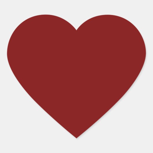 Solid Ruby Red Pop of Color Hart Sticker (Voorkant)