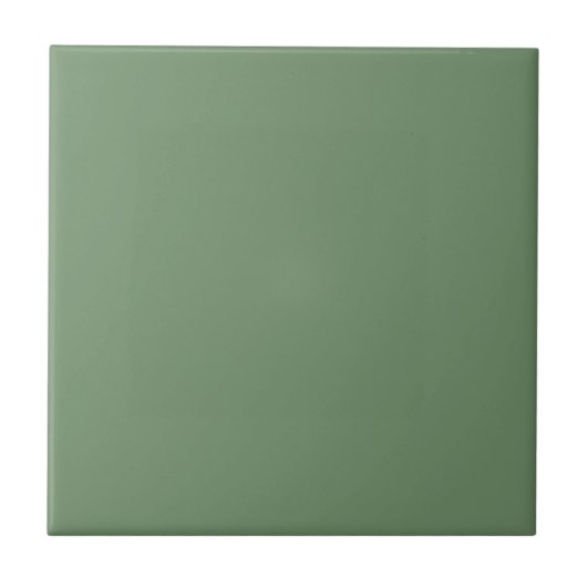 Solid Sage Green Ceramic Tile Tegeltje (Voorkant)