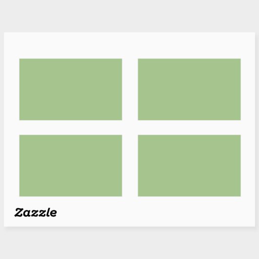 Solid Sage Green Rectangle Stickers (Vel)