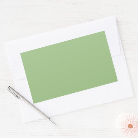 Solid Sage Green Rectangle Stickers (Enveloppe)
