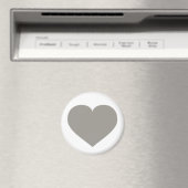 Solid Silver Heart Magneet (Insitu (Vaatwasser))