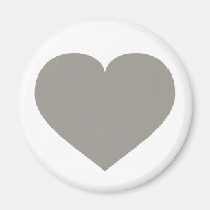 Solid Silver Heart Magneet