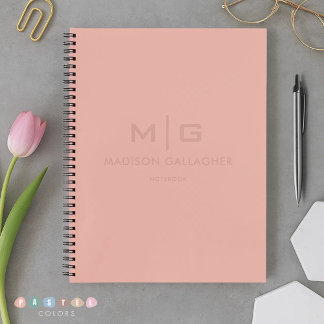 Solid Soft Light Pastel Peach Salmon Pink Color Notitieboek