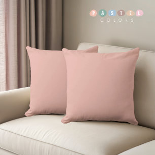 Solid Soft Light Pastel Perzik Zalm Roze Kleur Kussen