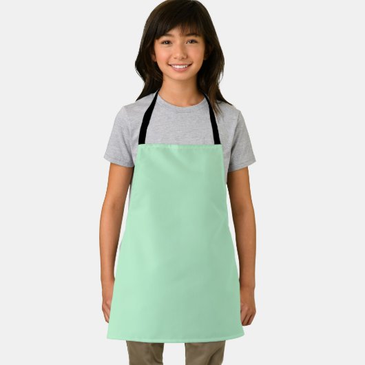 Solid Soft Mint Green Apron Schort (Insitu)