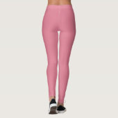 Solid Soft Pastel Pink Leggings Minimalist Athleis (Dos)