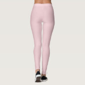 Solid Soft Pastel Pink Leggings Minimalist Athleis (Dos)