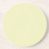 Solid Soft Pastel Yellow Coaster Zandsteen Onderzetter (Voorkant)
