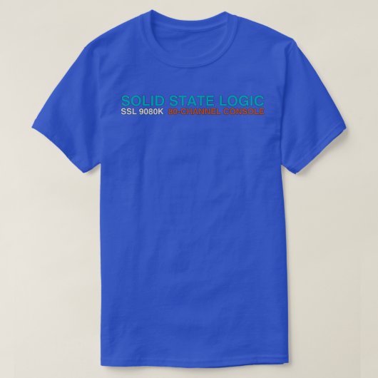 Solid state logic kleurig t-shirt (Design voorkant)