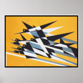 Solid to Success, vogels, Abstract, geometrisch, R Poster (Voorkant)