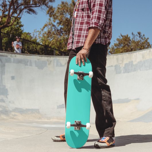 Solid Turquoise Blue Skateboard (Buiten 2)