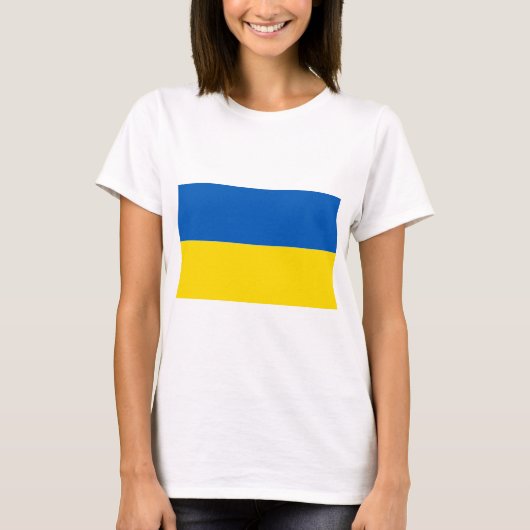 Solid Ukraine Flag Colors T-Shirt (Voorkant)