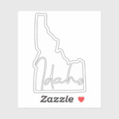 Solid White Idaho State Sticker (Vel)