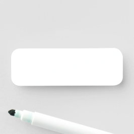 Solid white plain simple elegant blank dry erase naamplaatje