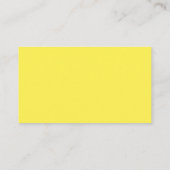 Solid Yellow Minimalist Visitekaartjes (Achterkant)