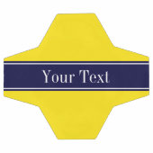 Solid Yellow, Navy Blue Ribbon Monogram (Plat)