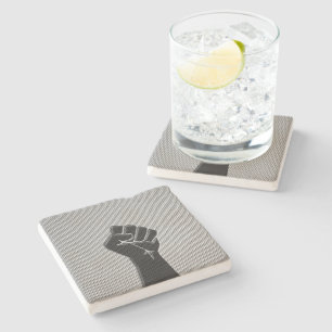 Solidariteit eerste koolstofvezeldecor stijl stenen onderzetter