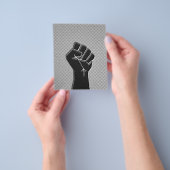 Solidariteit in de afdrukopstijl van koolstofvezel flyer (Hand)