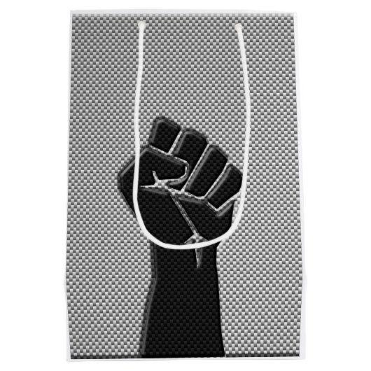 Solidariteit in het koolstofvezeldecor medium cadeauzakje (Achterkant)