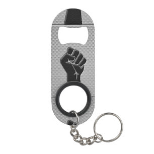 Solidariteit in het koolstofvezeldecor sleutelhanger flessenopener
