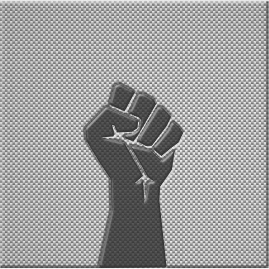 Solidariteit in het koolstofvezeldecor sticker (Voorkant)