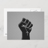 Solidariteit in koolstofvezelstijl briefkaart (Voorkant / Achterkant)