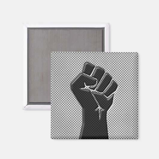 Solidariteit in koolstofvezelstijl magneet (Voorkant / Achterkant)