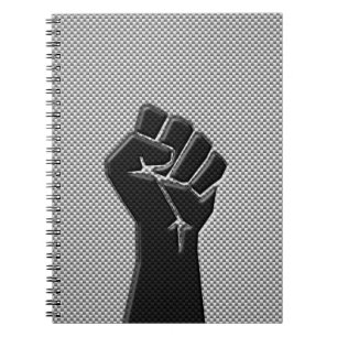 Solidariteit in koolstofvezelstijl notitieboek