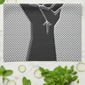 Solidariteit in koolstofvezelstijl theedoek (Gevouwen)