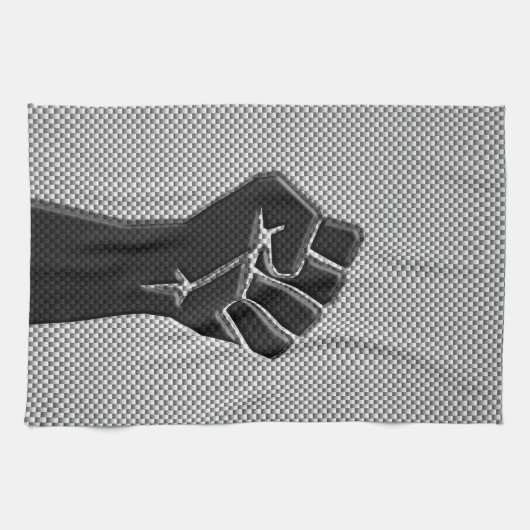 Solidariteit in koolstofvezelstijl theedoek (Horizontaal)