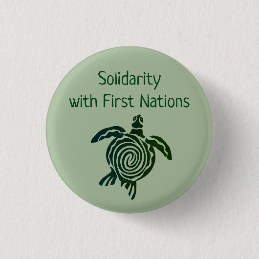 Solidariteit met de Eerste Naties Ronde Button 3,2 Cm (Voorkant)