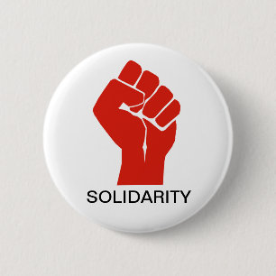Solidariteit met de vakbonden van Wisconsin Ronde Button 5,7 Cm