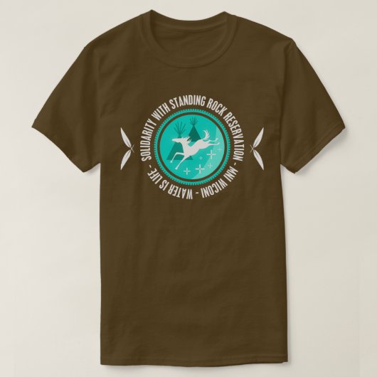 Solidariteit met Standing Rock T-shirt (Design voorkant)