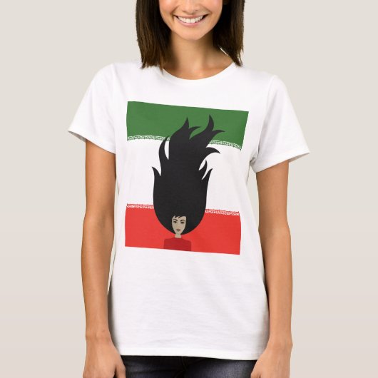 Solidariteit met vrouwen uit Iran T-shirt (Voorkant)