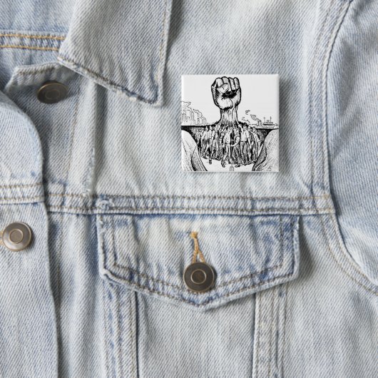 Solidariteit Vierkante Button 5,1 Cm (In situ)