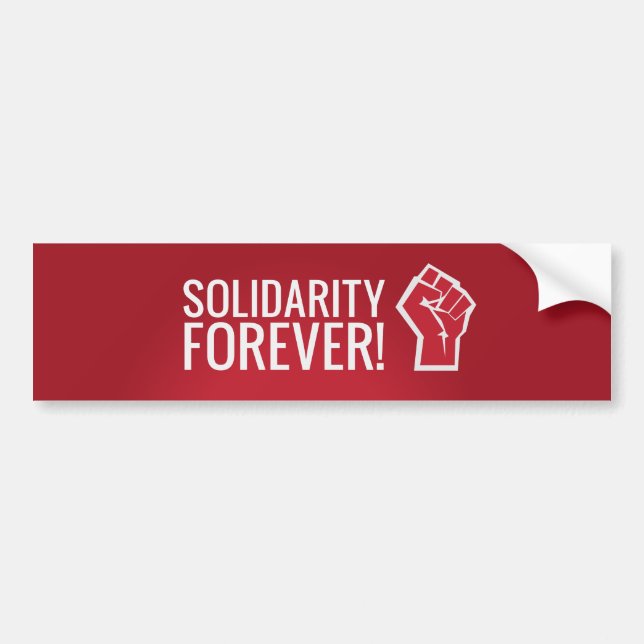 Solidariteit voor altijd! bumpersticker (Voorkant)