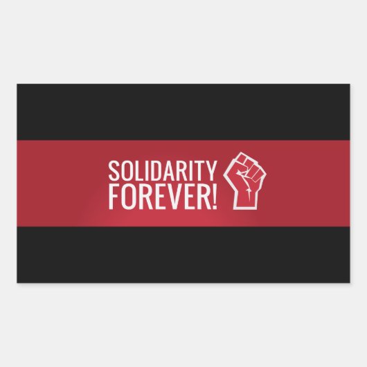 Solidariteit voor altijd! rechthoekige sticker (Voorkant)
