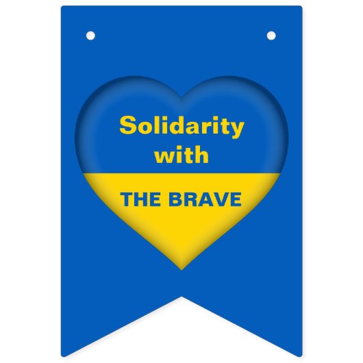 Solidariteitshart van de Oekraïense vlag Vlaggetjes (Derde vlag)