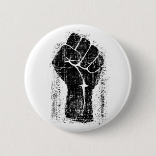 Solidariteitsste gekrompen stijl ronde button 5,7 cm
