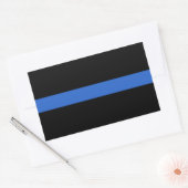 Solidariteitssymbool van de Thin Blue Line Vlag va Rechthoekige Sticker (Envelop)